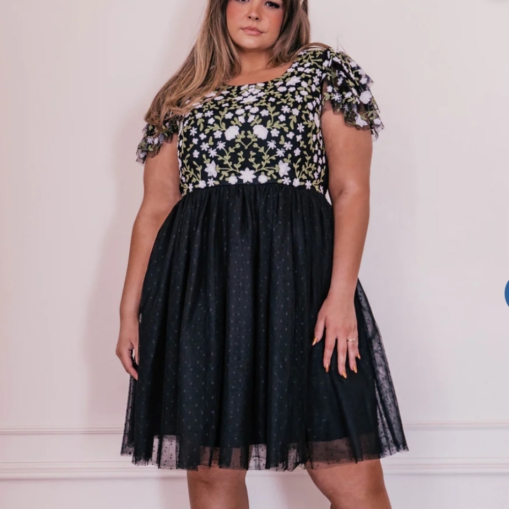 JessaKae Black and White Floral Dress